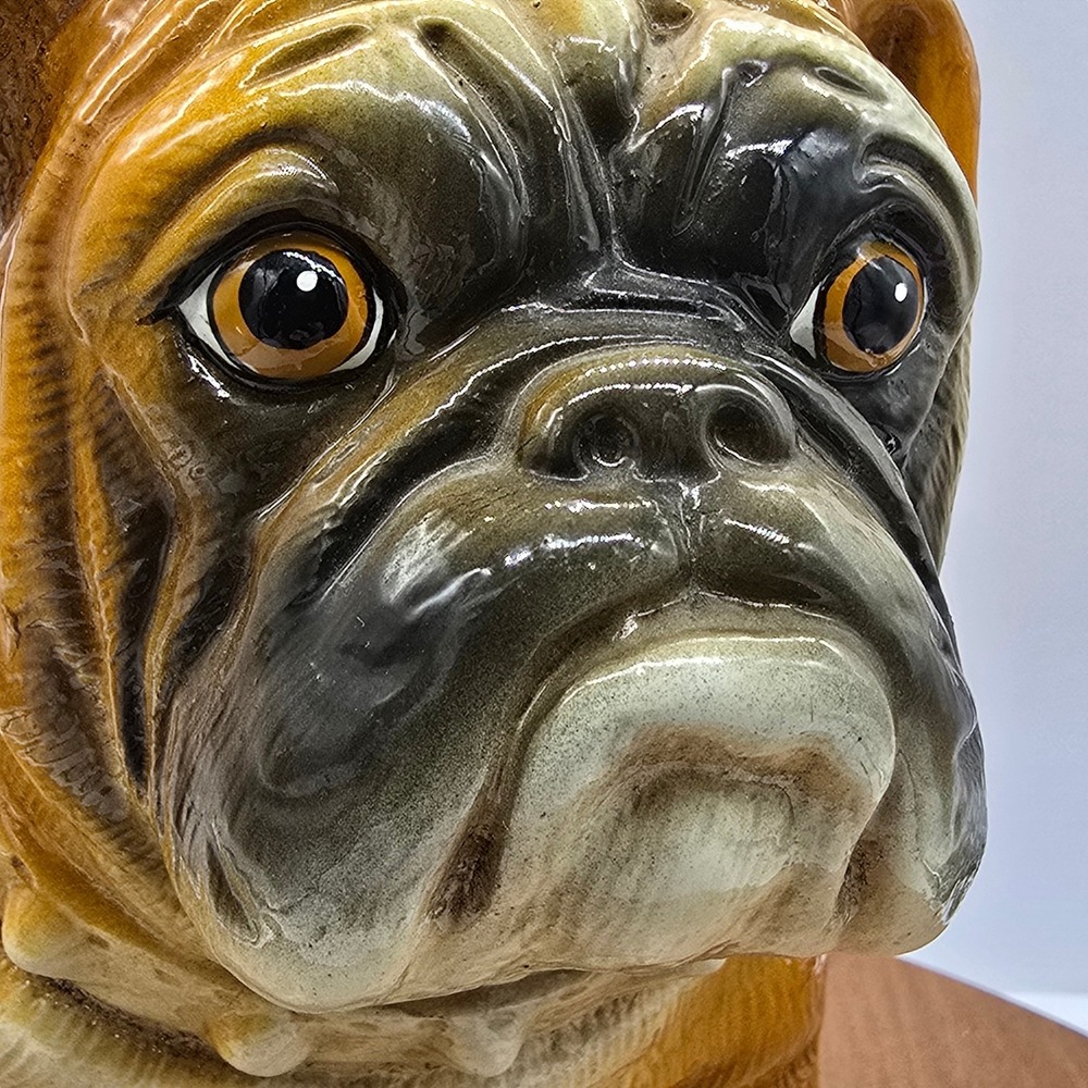Vintage‎ Mack Truck English Bulldog Figurine Brown Ceramic Resin 8" Height - Picture 9 of 10